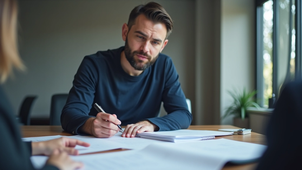Senior business owner examining accuracy metrics and performance data on desktop display